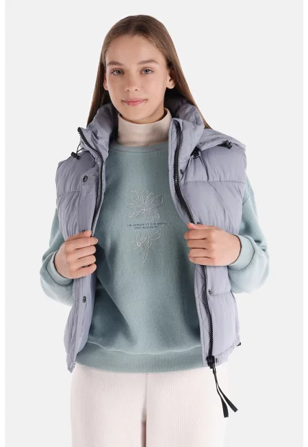 Подплатен елек с качулка