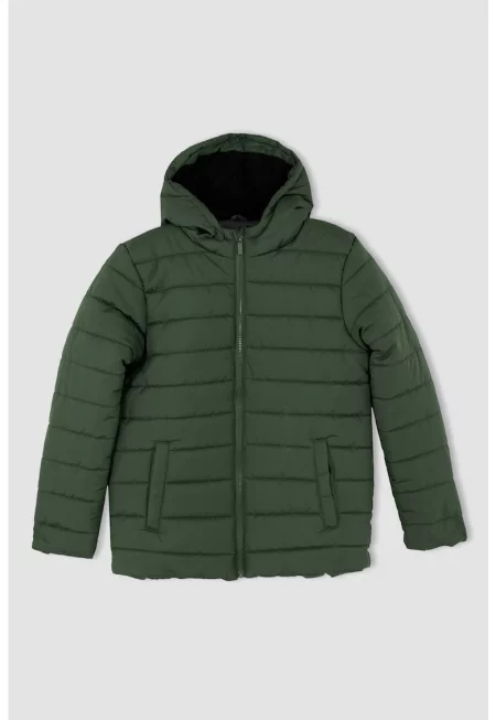 Подплатено зимно яке с качулка
