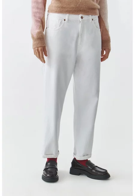 Прави дънки - Бял