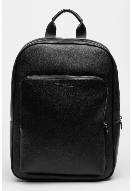 Раница от еко кожа с две отделения - Черен