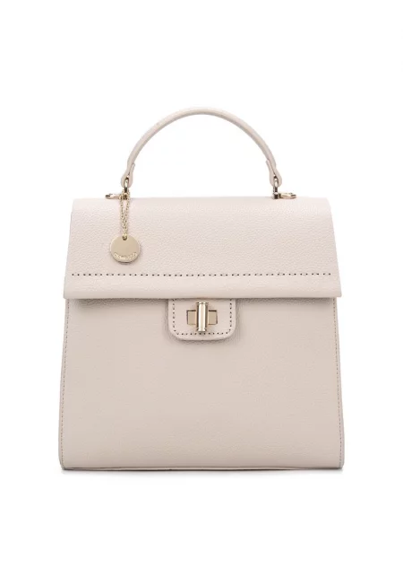 Раница от еко кожа с отделяща се презрамка - Слонова кост