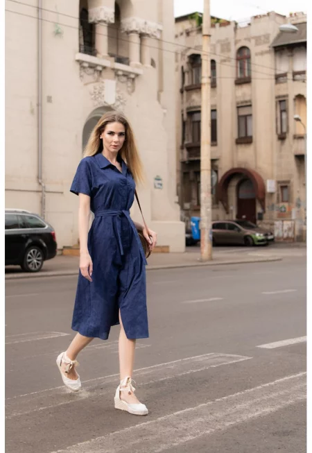 Разкроена рокля с колан