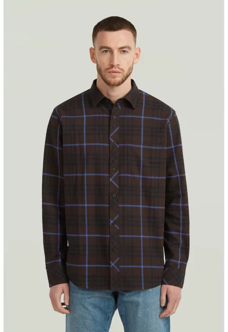 Риза с памук и каре