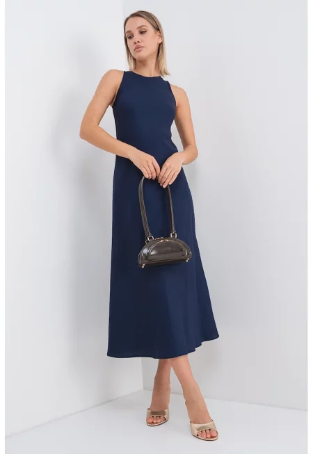 Рокля с изчистен дизайн - Ултрамарин синьо