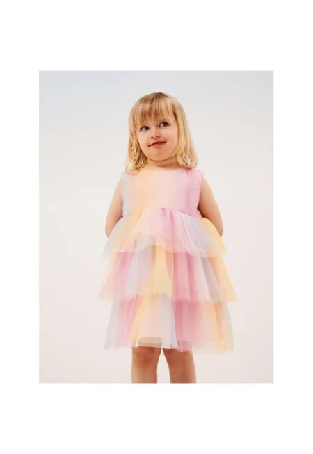 Рокля за момиче -  523299 - Многоцветна - Полиестер