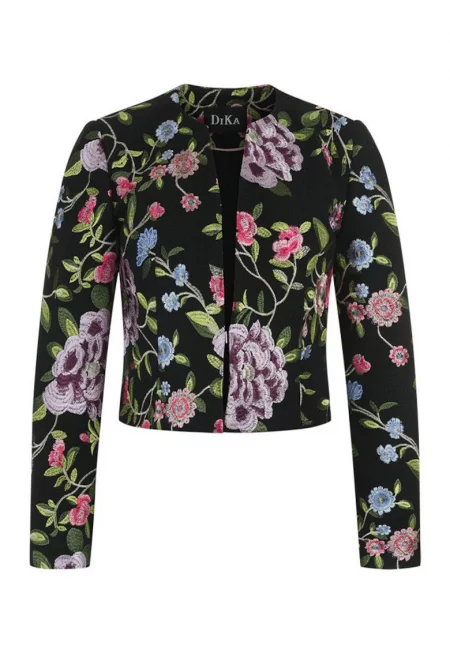 Сако с флорална бродерия