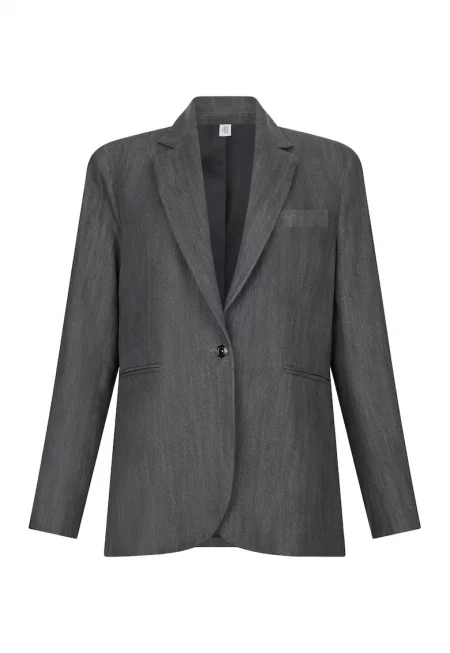 Сако с цепка на гърба - Сив