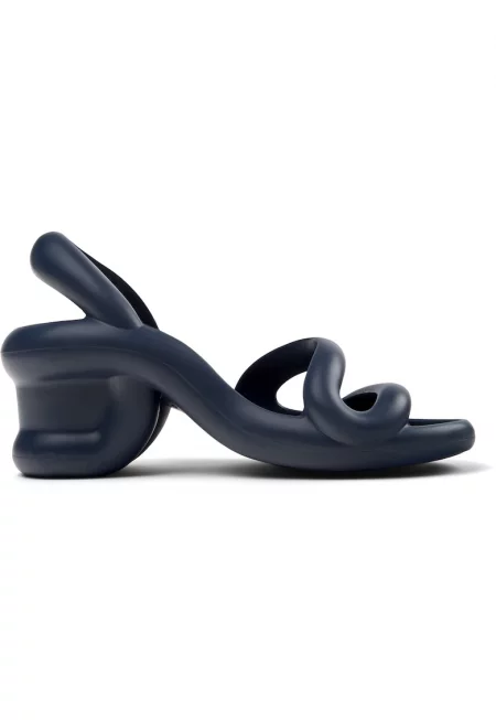 Сандали Kobarah с отворена пета и масивен ток - Морскосин