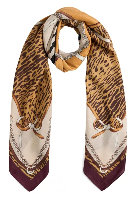 Шал с графика - Крем/Камел