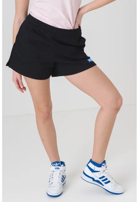 Шорти със средна еластична талия - Черен