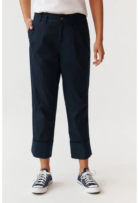 Скъсен панталон Erto с джобове - Тъмносин