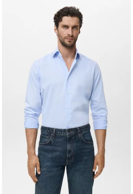 Слим риза с памук