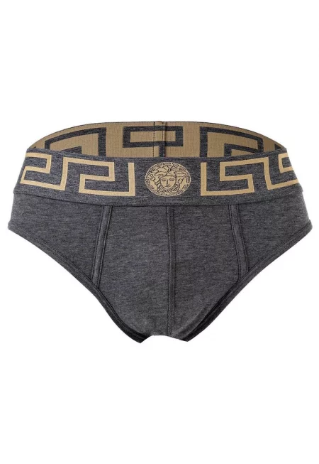 Слипове с лого на талията - Tъмносив