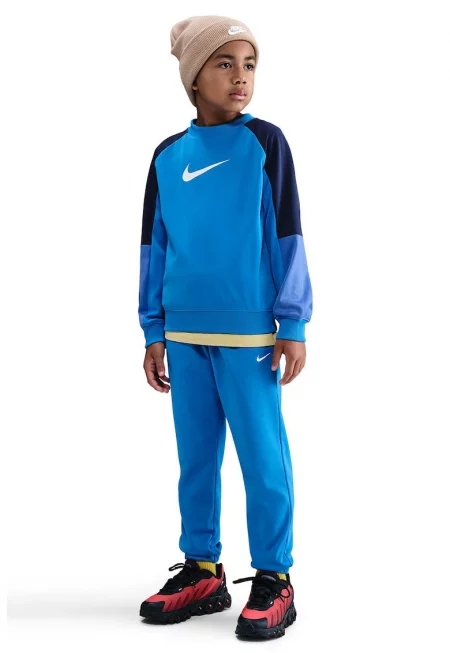 Спортен екип с лого - Бял/Ултрамарин синьо/Син