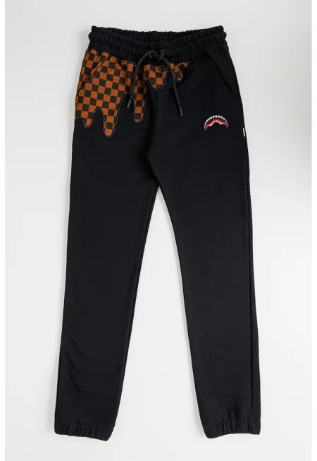 Спортен панталон с връзки - Черен/Кафяв