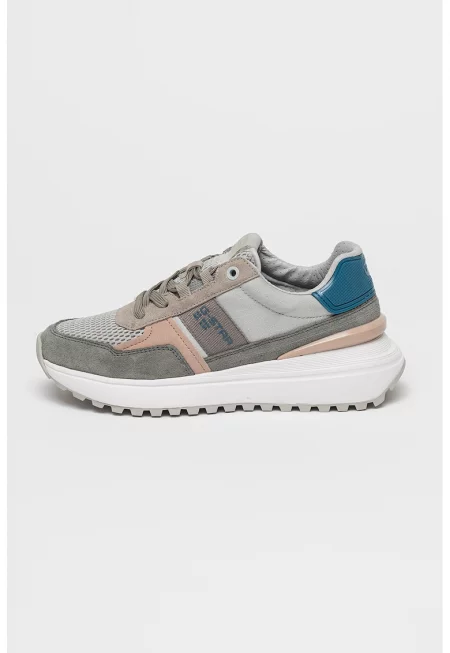 Спортни обувки Lyn с велур - Сив/Тъмносин/Прашно розово