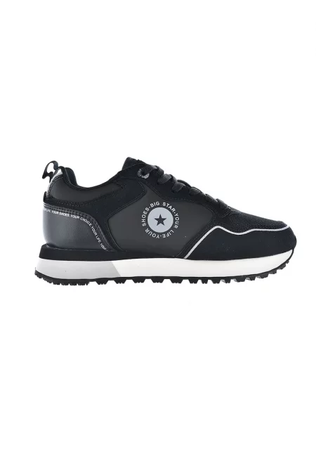 Спортни обувки с еко велур - Черен