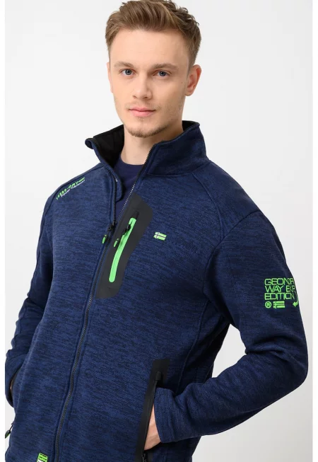 Суитшърт Trampoline с цип - Тъмносин