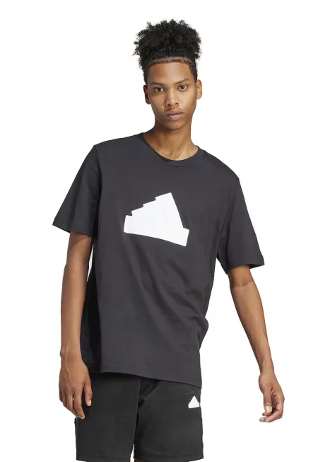 Тениска от памук с овално деколте