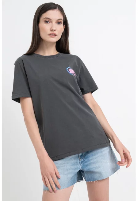 Тениска с неонов принт