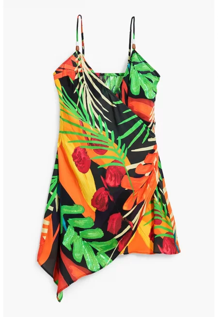 Топ с десен - Зелен/Черен/Оранжев