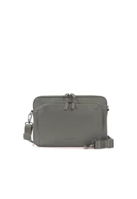 Унисекс кожена чанта за лаптоп - Grayed Jade - 23 x 34 x 8.5 CM