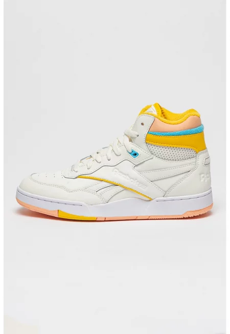 Унисекс кожени баскетболни обувки BB 4000 - Жълт/Бял/Син