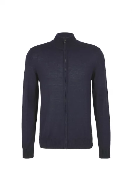 Вълнена жилетка Davis с цип - Син