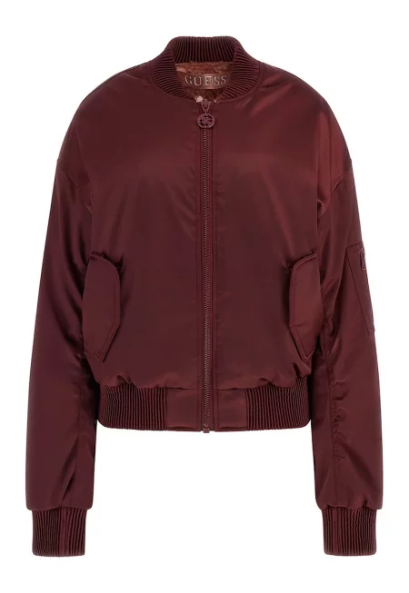 Бомбър яке с цип - Бордо