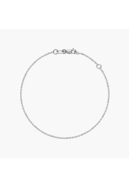 Бяла златна гривна Simple Chain