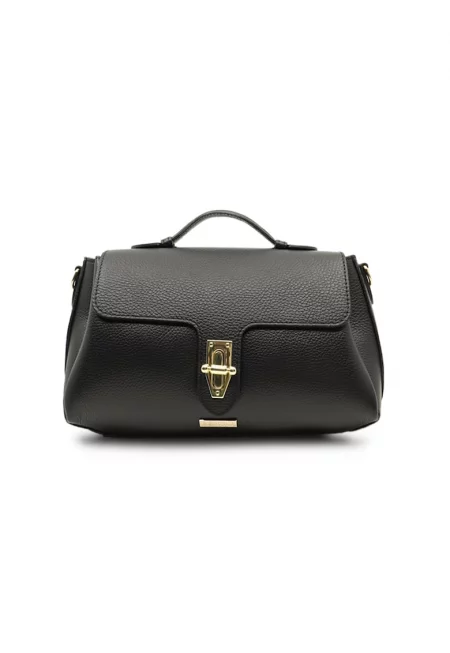 Дамска чанта Grazia Distinta от естествена кожа - Черен