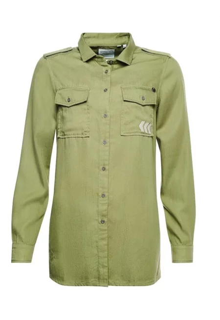 Дамска риза - Superdry - Lyocell - Khaki -