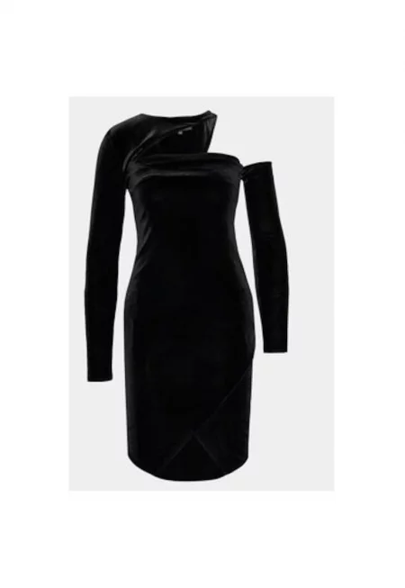 Дамска рокля -  303496685 - Полиестер - Черен