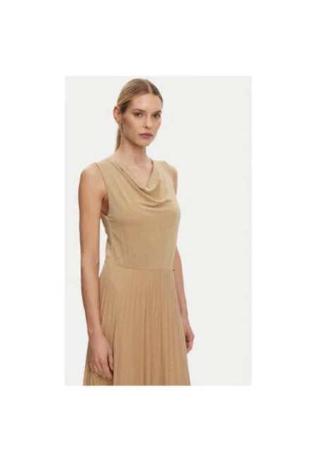 Дамска рокля -  305291370 - Вискоза/Лурекс - Златист