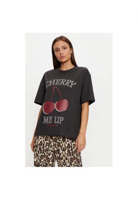 Дамска тениска - Джина Трико - 304883590 - Памук - Черен - Черен