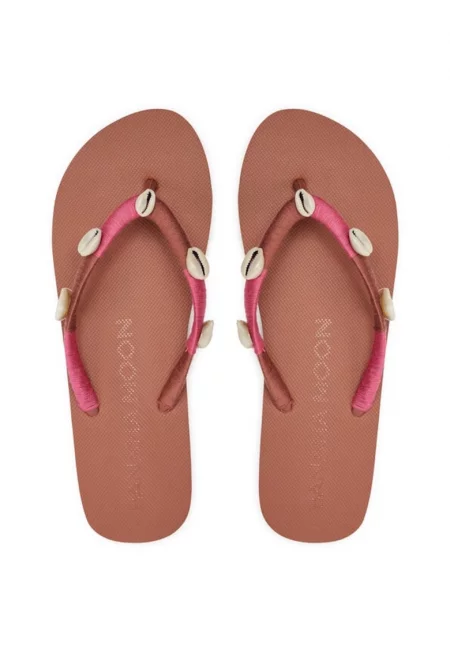 Дамски джапанки -  96239 - Синтетика - Бордо