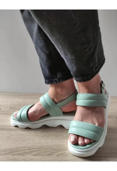 Дамски ежедневни сандали  K249-3 Ментово зелено - Зелено