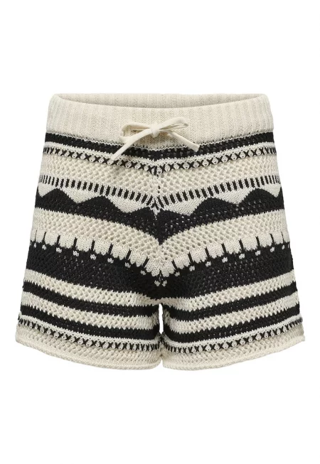 Дамски къси панталони  15344405 - Полиестер/Памук - Черен