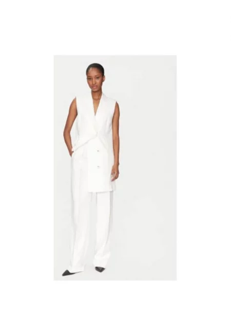 Дамски панталон - 2-ри ден - 305138873 - Вълна/Полиестер - Бял - Бял