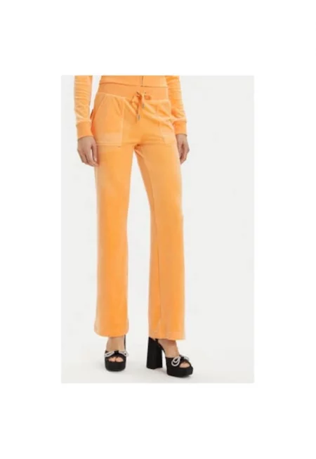 Дамски панталон -  304132537 - Полиестер - Оранжев