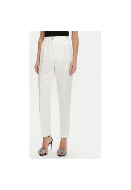 Дамски панталон -  305315496 - Памук - Вискоза - Бял - Бял