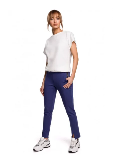 Дамски панталон -  Памук/Еластан - Син