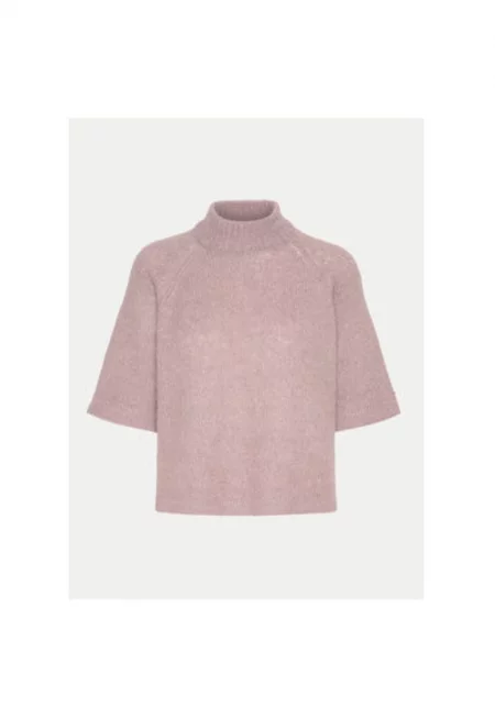 Дамски пуловер -  304752070 - Рециклиран полиестер/Акрил - Розов - Розово