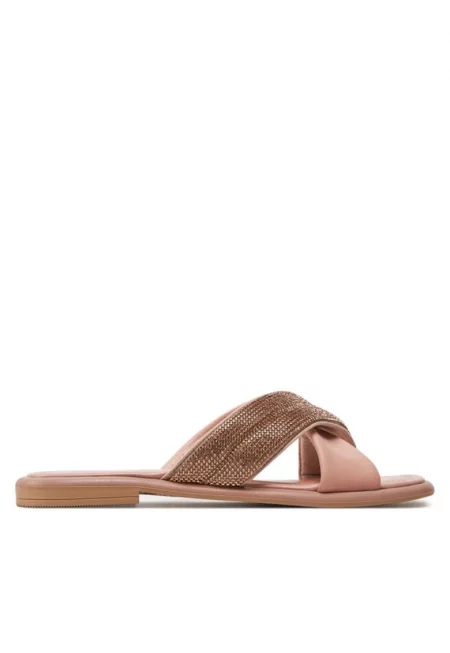 Дамски сандали  303581312 - Естествена кожа - Розов