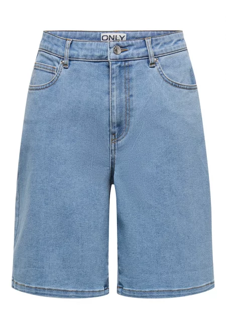 Дамски шорти  15360438 - Дънкови - Памук - Син - Син