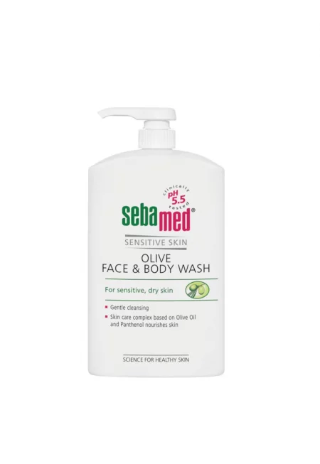 Дерматологичен почистващ флуид с маслиново масло за лице и тяло  1000 мл