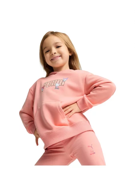 Детски суичър с качулка  X Hello Kitty Friends Relaxed Hoodie Tr - Розово