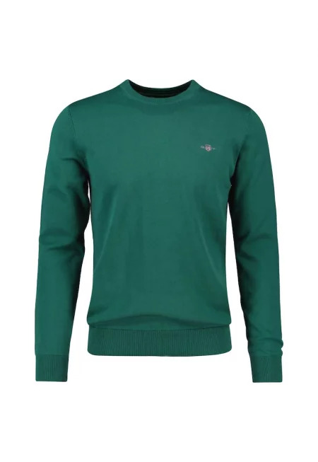 Фино плетен пуловер с овално деколте