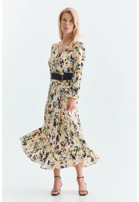 Флорална рокля с шпиц