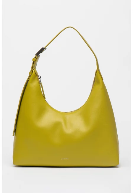 Хобо чанта от еко кожа - Маслинено зелено